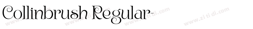 Collinbrush Regular字体转换 Collinbrush Regular字体转换
